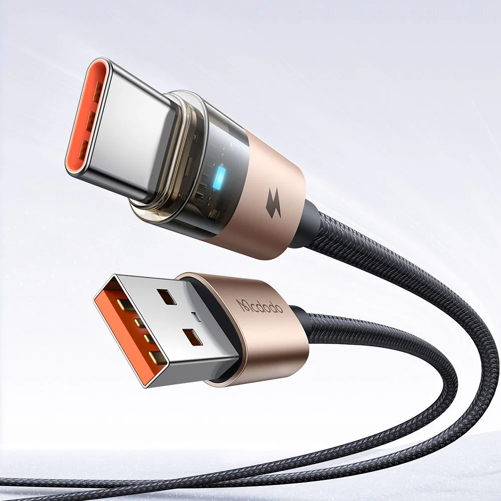 USB-A to USB-C Data and Charging Cable McDodo CA-6891, 66W, 1.2m, Gold - Image 3