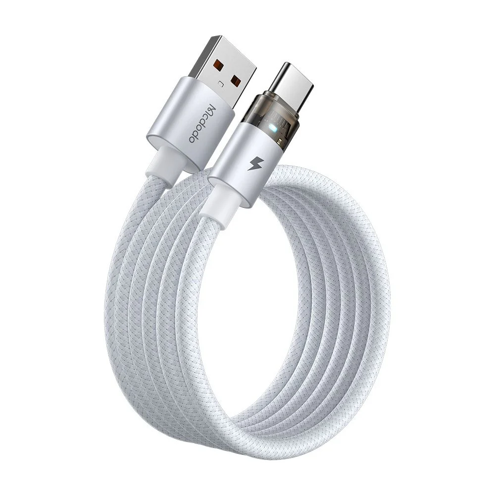 USB-A to USB-C Data and Charging Cable McDodo CA-6892, 66W, 1.2m, White - Image 2
