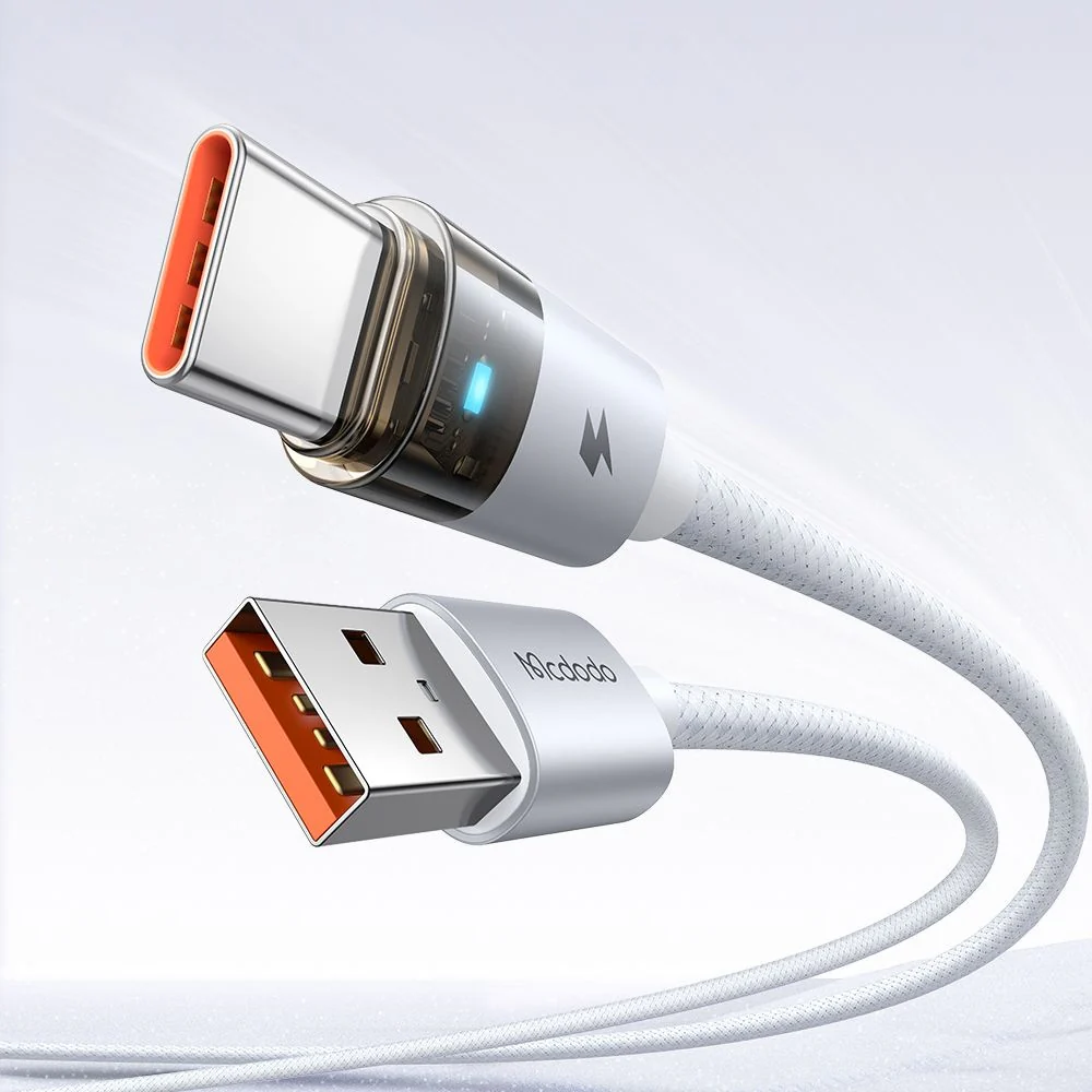 USB-A to USB-C Data and Charging Cable McDodo CA-6892, 66W, 1.2m, White - Image 3