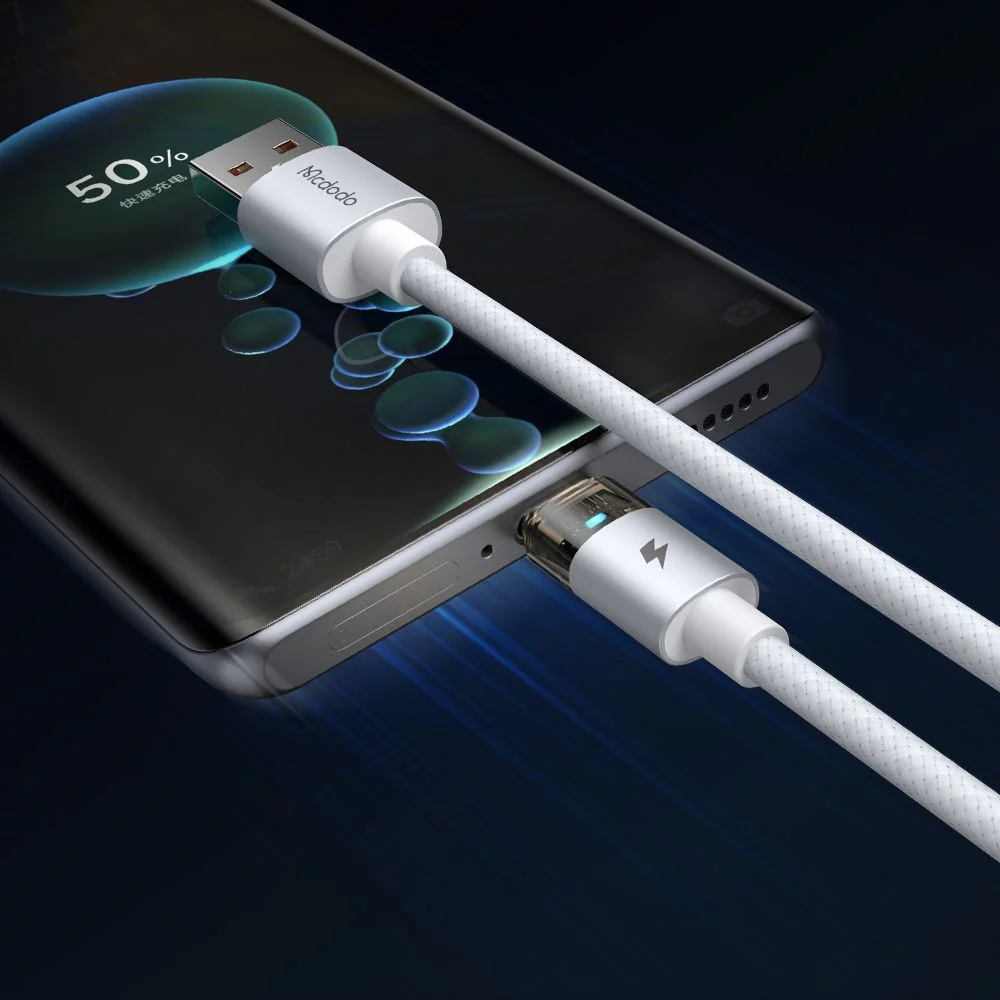 USB-A to USB-C Data and Charging Cable McDodo CA-6892, 66W, 1.2m, White - Image 5