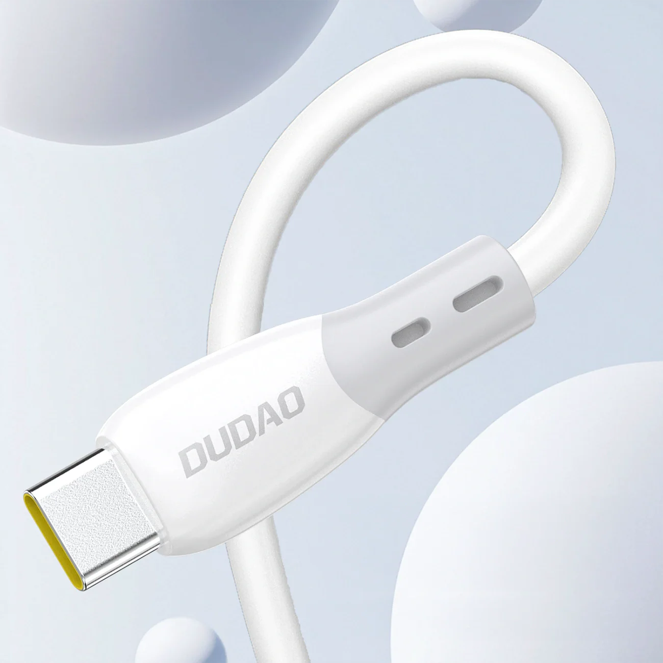 USB-A to USB-C Dudao L25ST Data and Charging Cable, 100W, 1m, White - Image 8