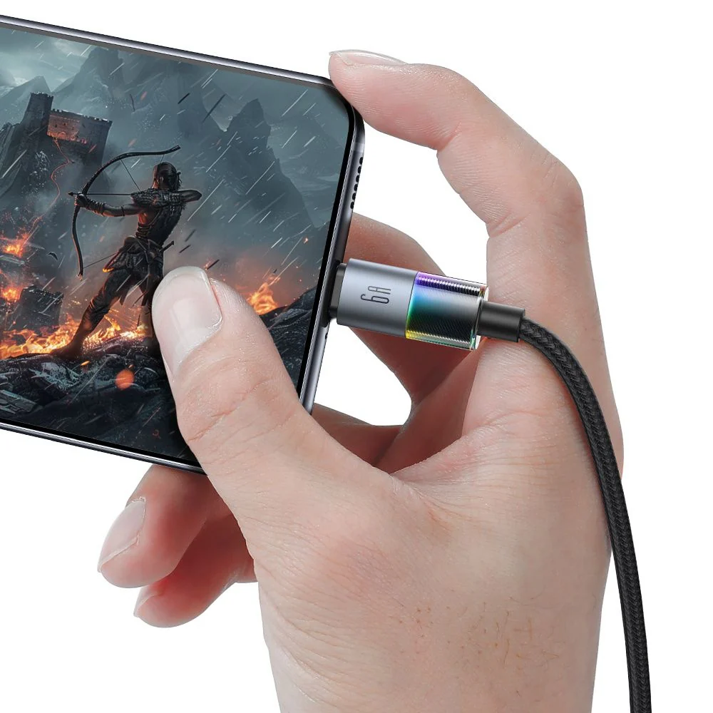 USB-A to USB-C McDodo CA-8180 Colorful Data and Charging Cable, 66W, 1.2m, Black - Image 3