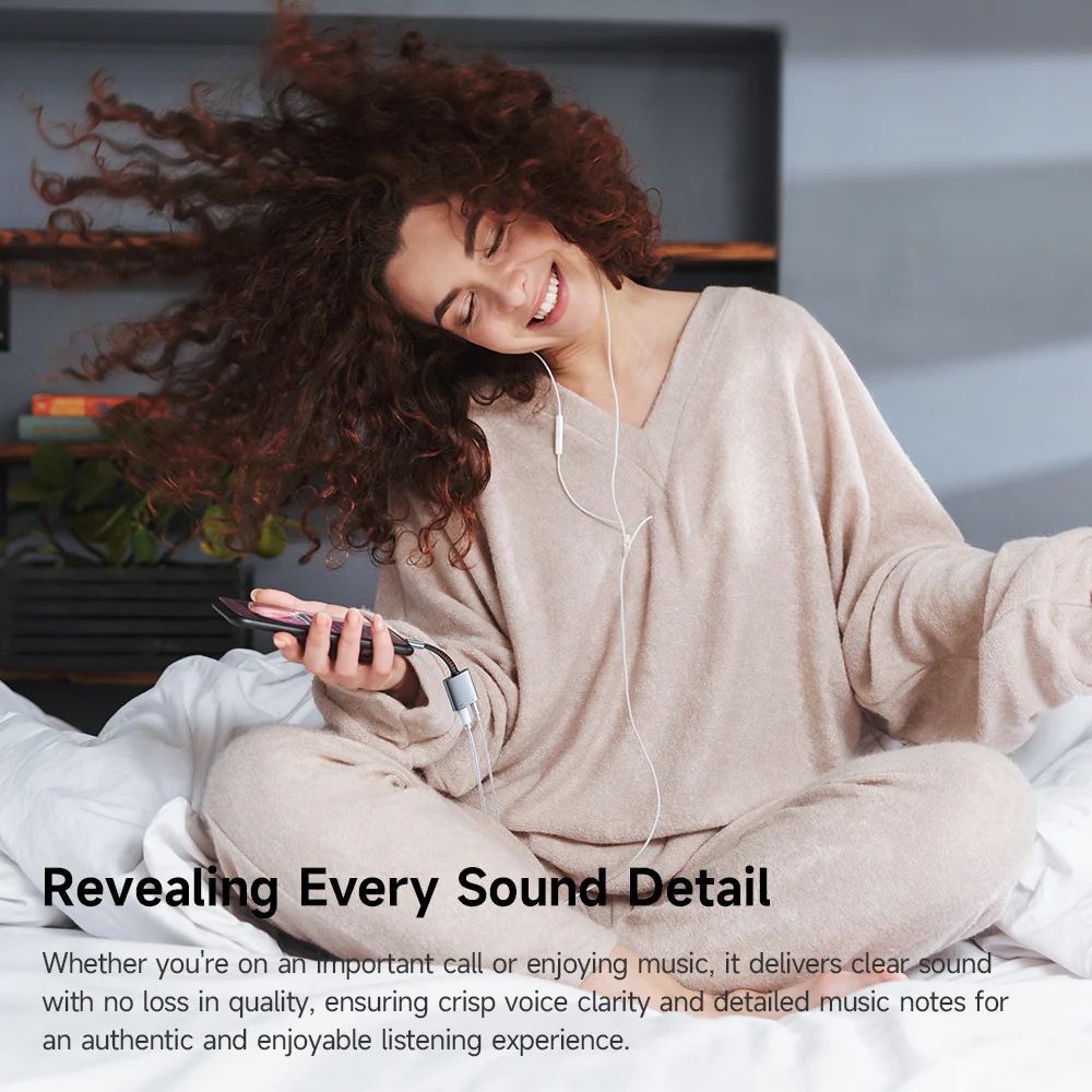 USB-C Audio Adapter - USB-C / 3.5mm McDodo CA-3120, Gray - Image 3