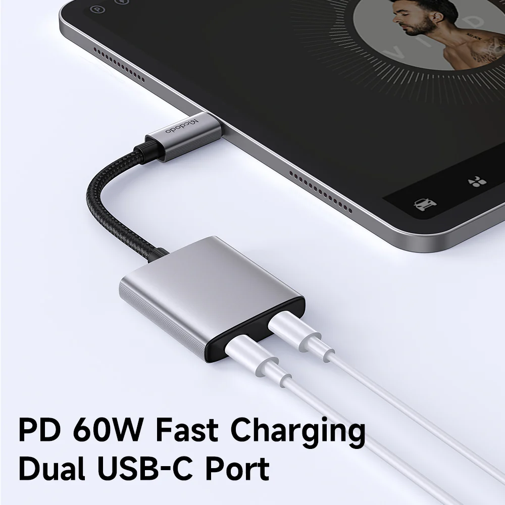 USB-C Audio Adapter - USB-C / USB-C McDodo CA-5570 Wales, Gray - Image 4