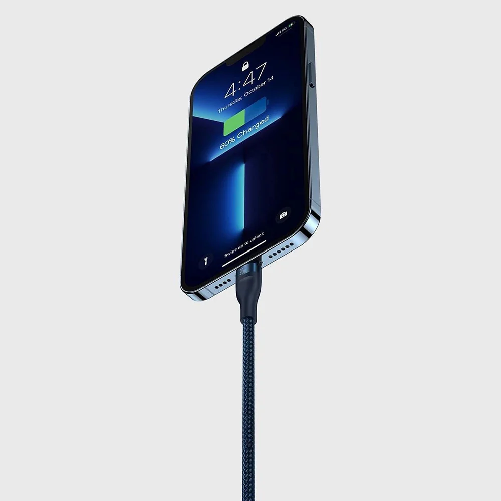 USB-C Charging Cable - Lightning / microUSB / USB-C Baseus Flash Series II 3in1, 100W, 1.5m, Blue CASS030203 - Image 3