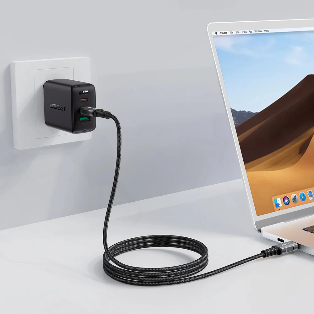 USB-C Data and Charging Cable - USB-C Acefast C1-09, 240W, 1m, Gray - Image 4