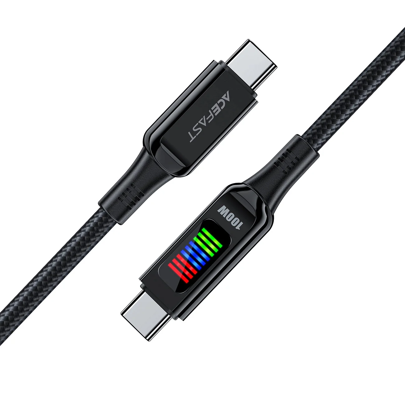 USB-C Data and Charging Cable - USB-C Acefast C7-03, 100W, 1.2m, Black - Image 3