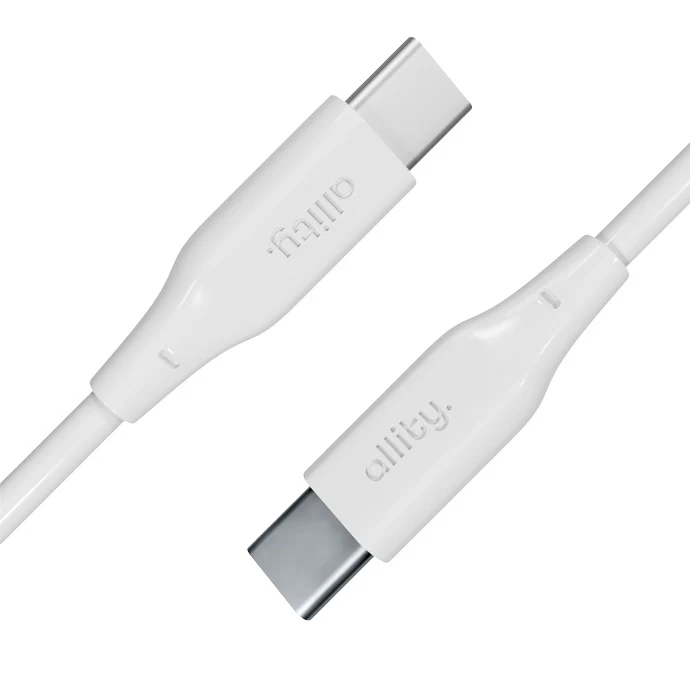 USB-C Data and Charging Cable - USB-C Allity. AUC-02, 100W, 1m, White - Image 2