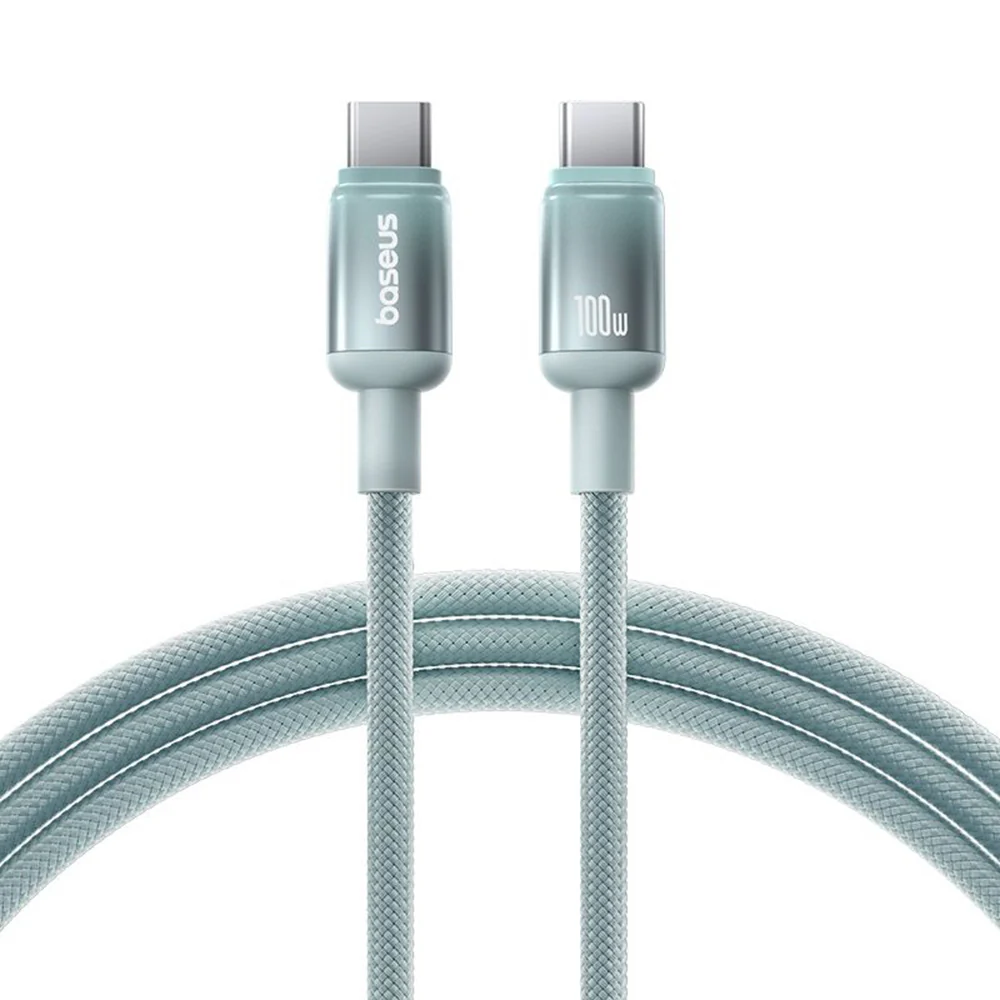 USB-C Data and Charging Cable - USB-C Baseus Discolor, 100W, 2m, Blue Green E0420701