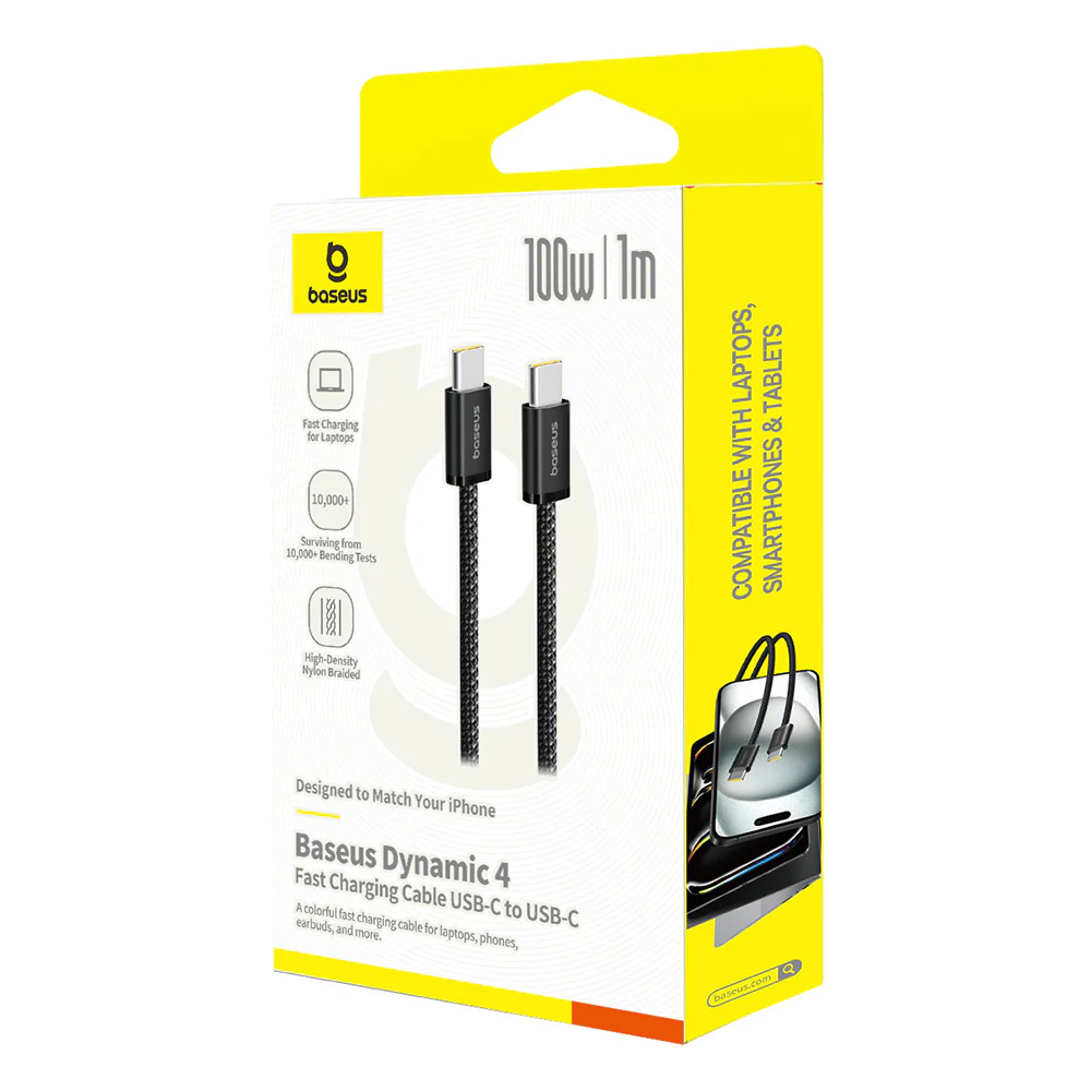 USB-C Data and Charging Cable - USB-C Baseus Dynamic 4, 100W, 1m, Black P10381400111-00 - Image 7