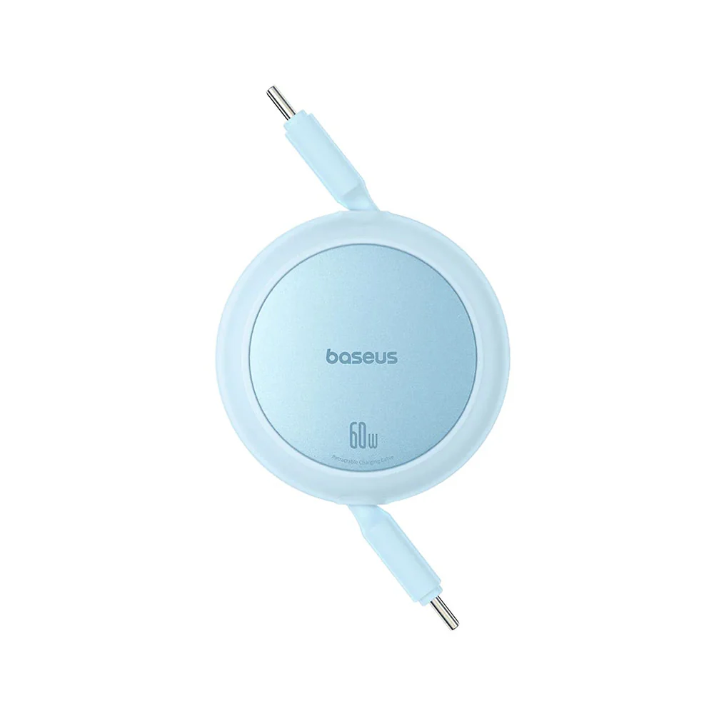 USB-C Data and Charging Cable - USB-C Baseus Free2Pull Mini Retractable, 60W, 1m, Blue P10364500311-01 - Image 2