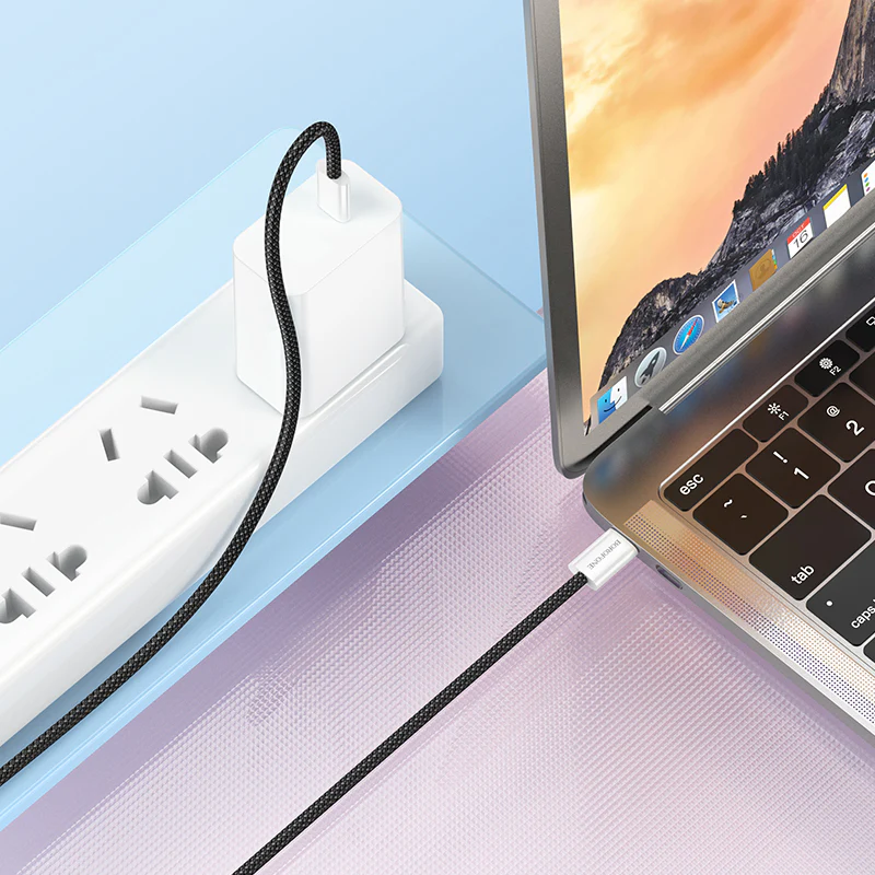USB-C Data and Charging Cable - USB-C Borofone BX103 Original, 60W, 1m, Black - Image 3