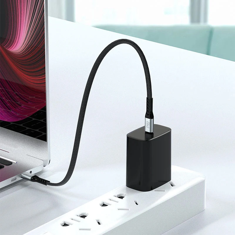 USB-C Data and Charging Cable - USB-C Dudao L10C, 100W, 0.23m, Black - Image 6