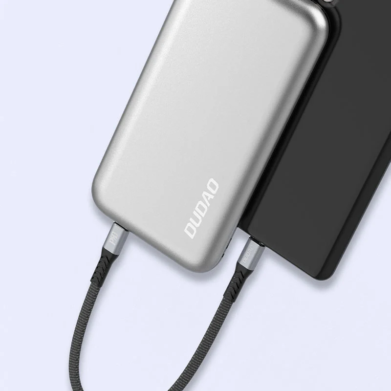 USB-C Data and Charging Cable - USB-C Dudao L10C, 100W, 0.23m, Black - Image 7