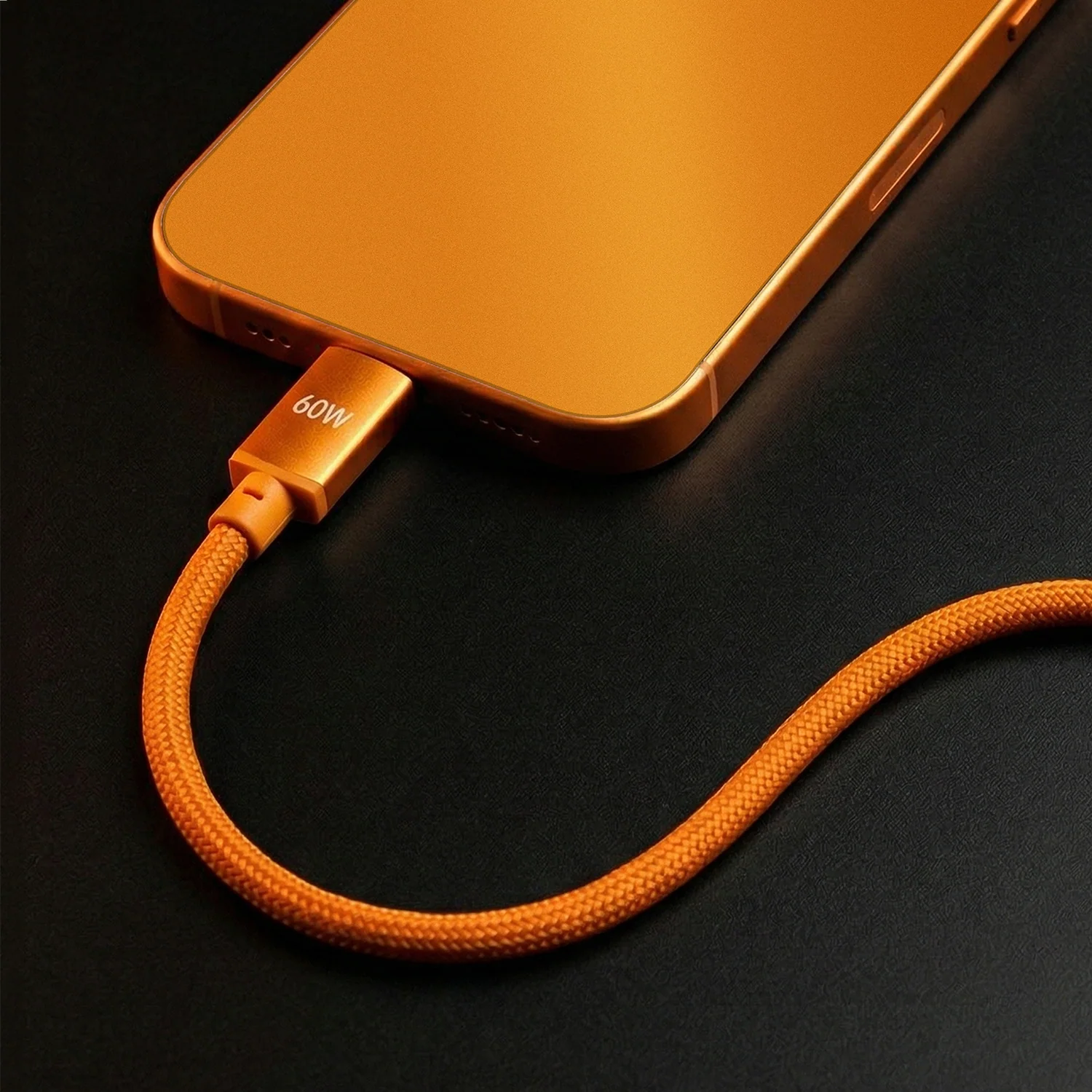 USB-C Data and Charging Cable - USB-C Forever Saffron, 60W, 1m, Orange - Image 5