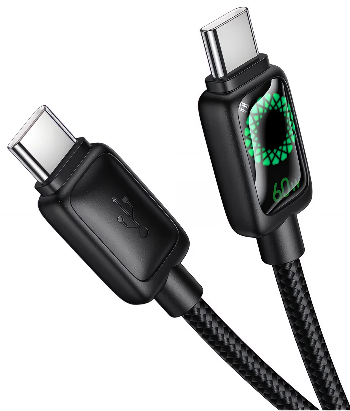 USB-C Data and Charging Cable - USB-C HOCO U146, 60W, 1.2m, Black - Image 2
