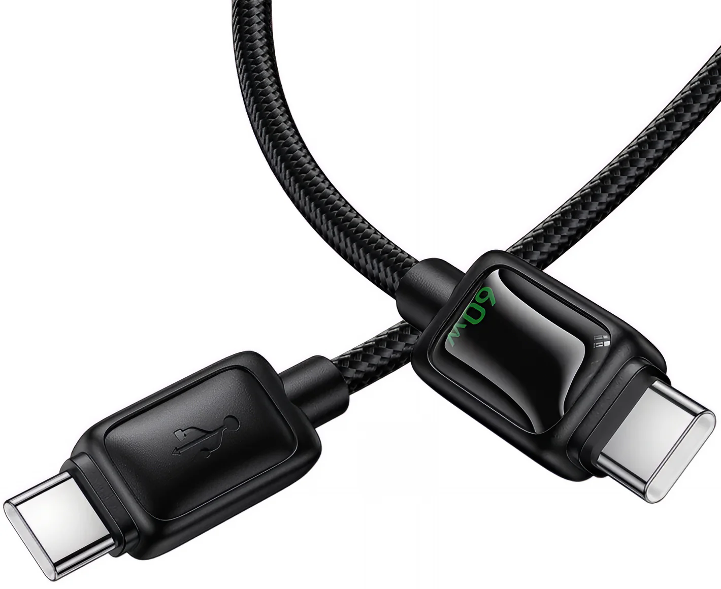 USB-C Data and Charging Cable - USB-C HOCO U146, 60W, 1.2m, Black - Image 4