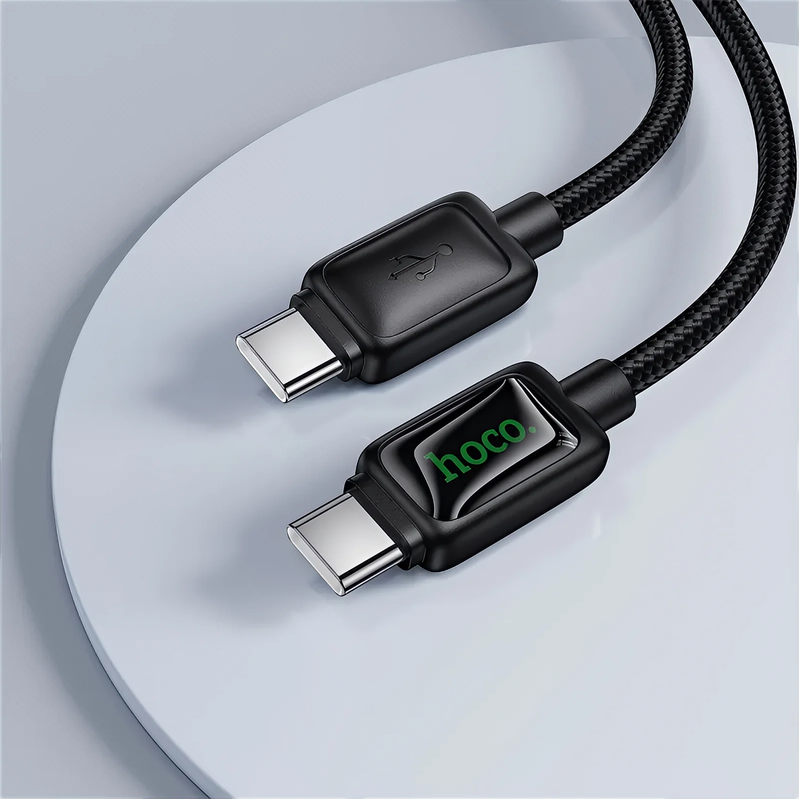 USB-C Data and Charging Cable - USB-C HOCO U146, 60W, 1.2m, Black - Image 7