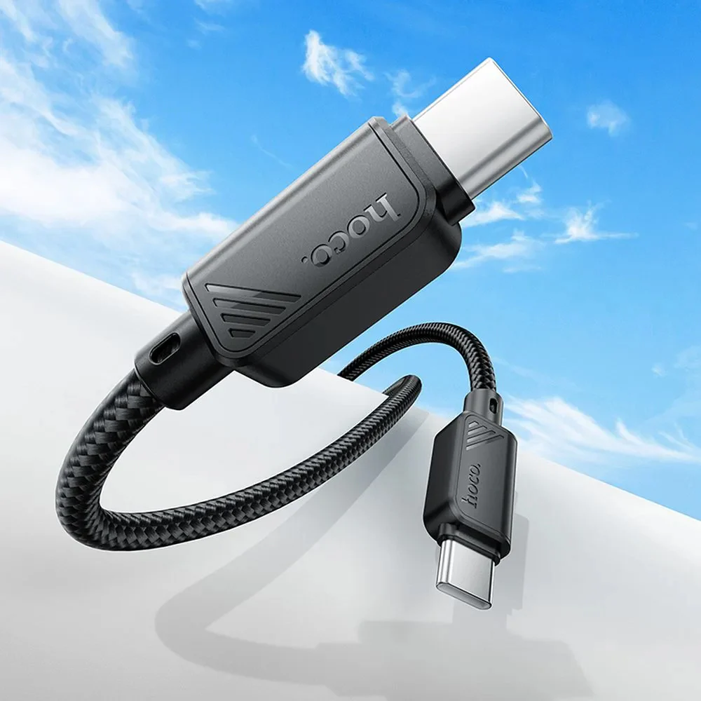 USB-C Data and Charging Cable - USB-C HOCO X113, 60W, 1m, Black - Image 3
