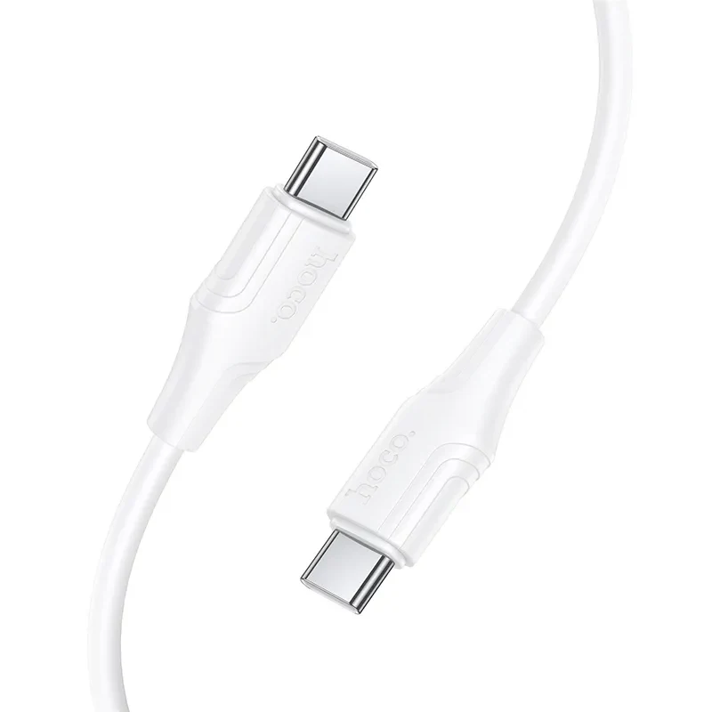 USB-C Data and Charging Cable - USB-C HOCO X124, 60W, 1m, White - Image 2