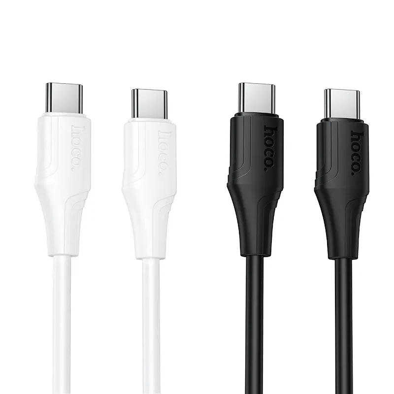 USB-C Data and Charging Cable - USB-C HOCO X124, 60W, 1m, White - Image 3