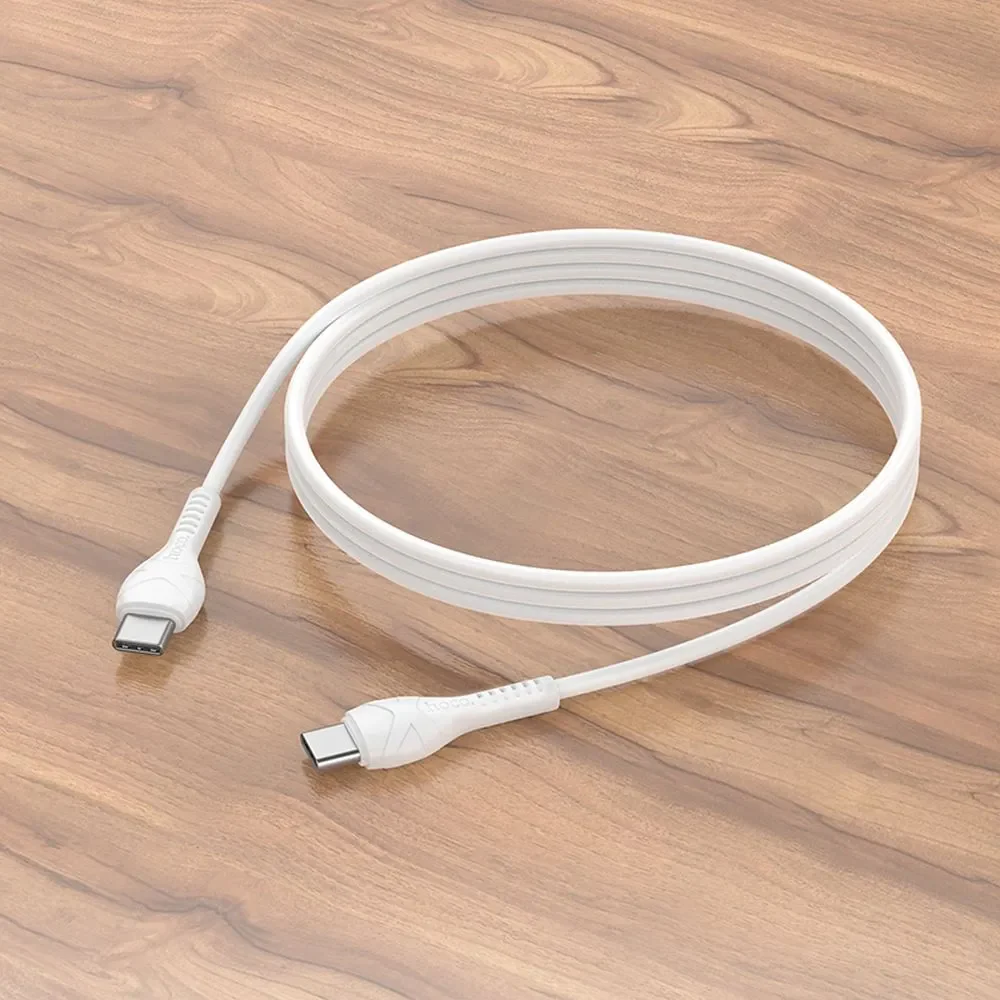 USB-C Data and Charging Cable - USB-C HOCO X37, 60W, 1m, White - Image 6