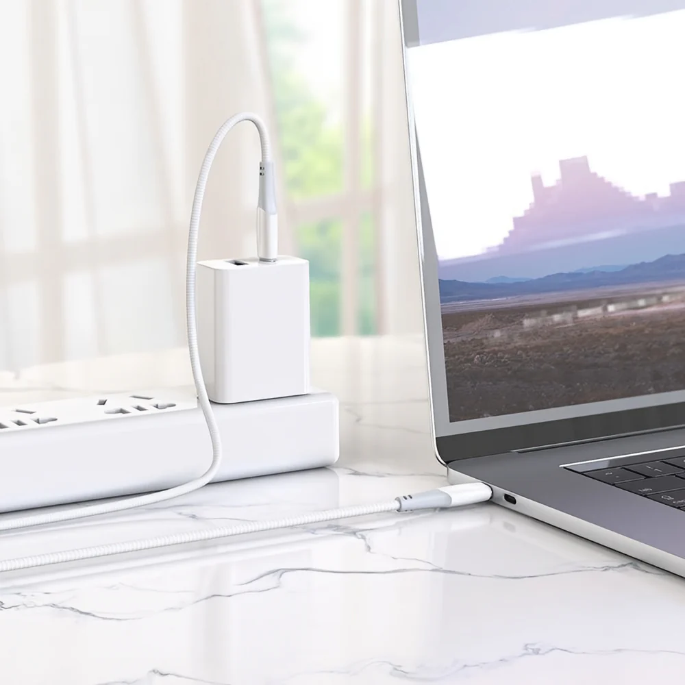USB-C Data and Charging Cable - USB-C HOCO X70, 60W, 1m, White - Image 3