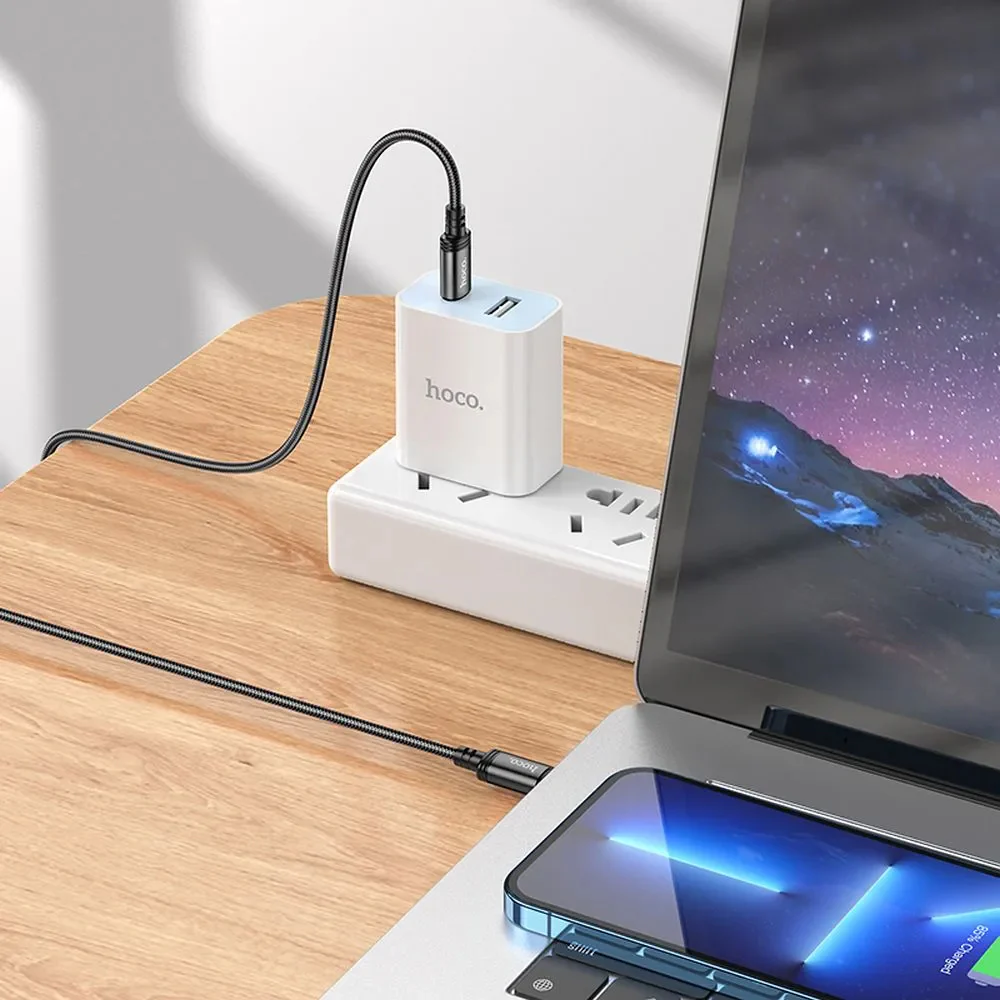 USB-C Data and Charging Cable - USB-C HOCO X89, 60W, 2m, Black - Image 7