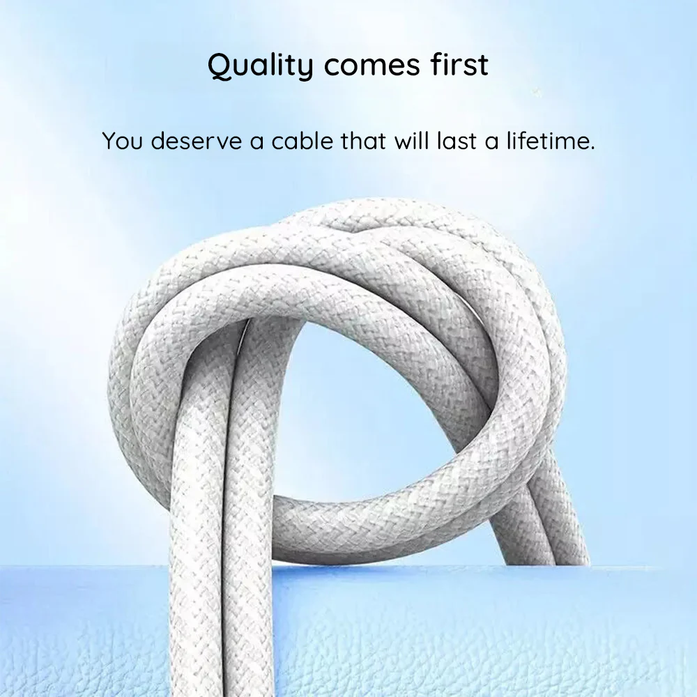 USB-C Data and Charging Cable - USB-C Lito LD04CC, 60W, 2m, White - Image 4