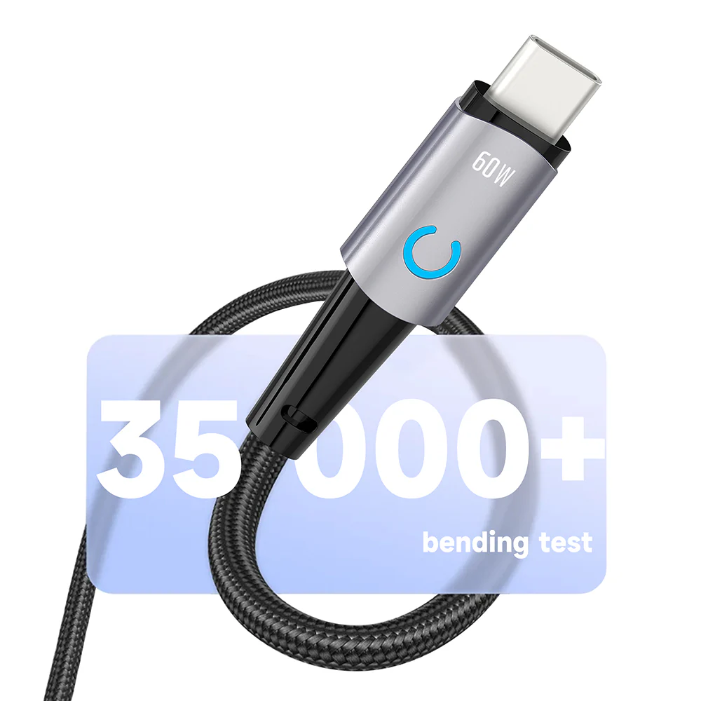 USB-C Data and Charging Cable - USB-C Lito LD10CC, 60W, 1m, Black - Image 3