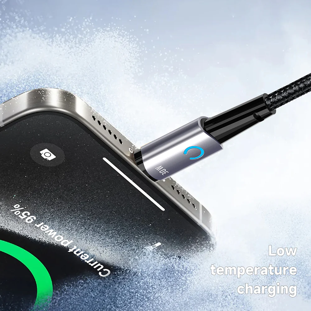 USB-C Data and Charging Cable - USB-C Lito LD10CC, 60W, 1m, Black - Image 7