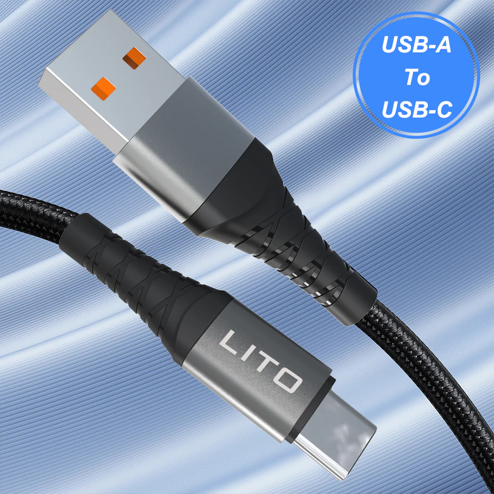 USB-C Data and Charging Cable - USB-C Lito LD22CC, 60W, 2m, Black - Image 3