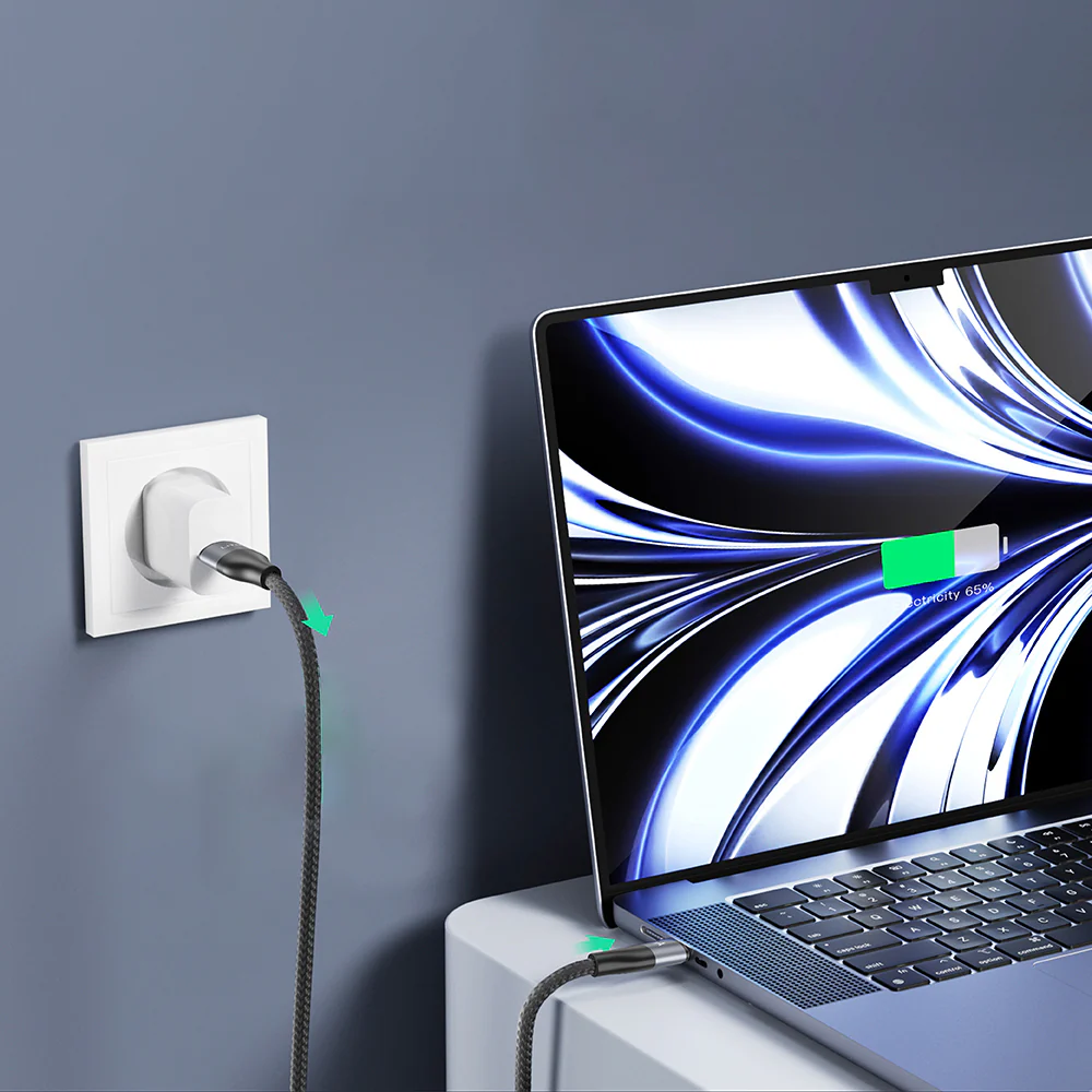 USB-C Data and Charging Cable - USB-C Lito LD25CC, 100W, 2m, Gray - Image 4