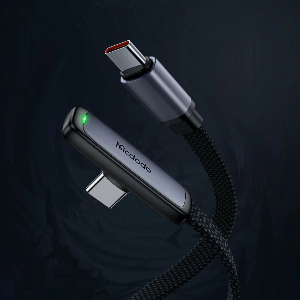 USB-C Data and Charging Cable - USB-C McDodo CA-3360 Angled, 65W, 1.2m, Black - Image 4