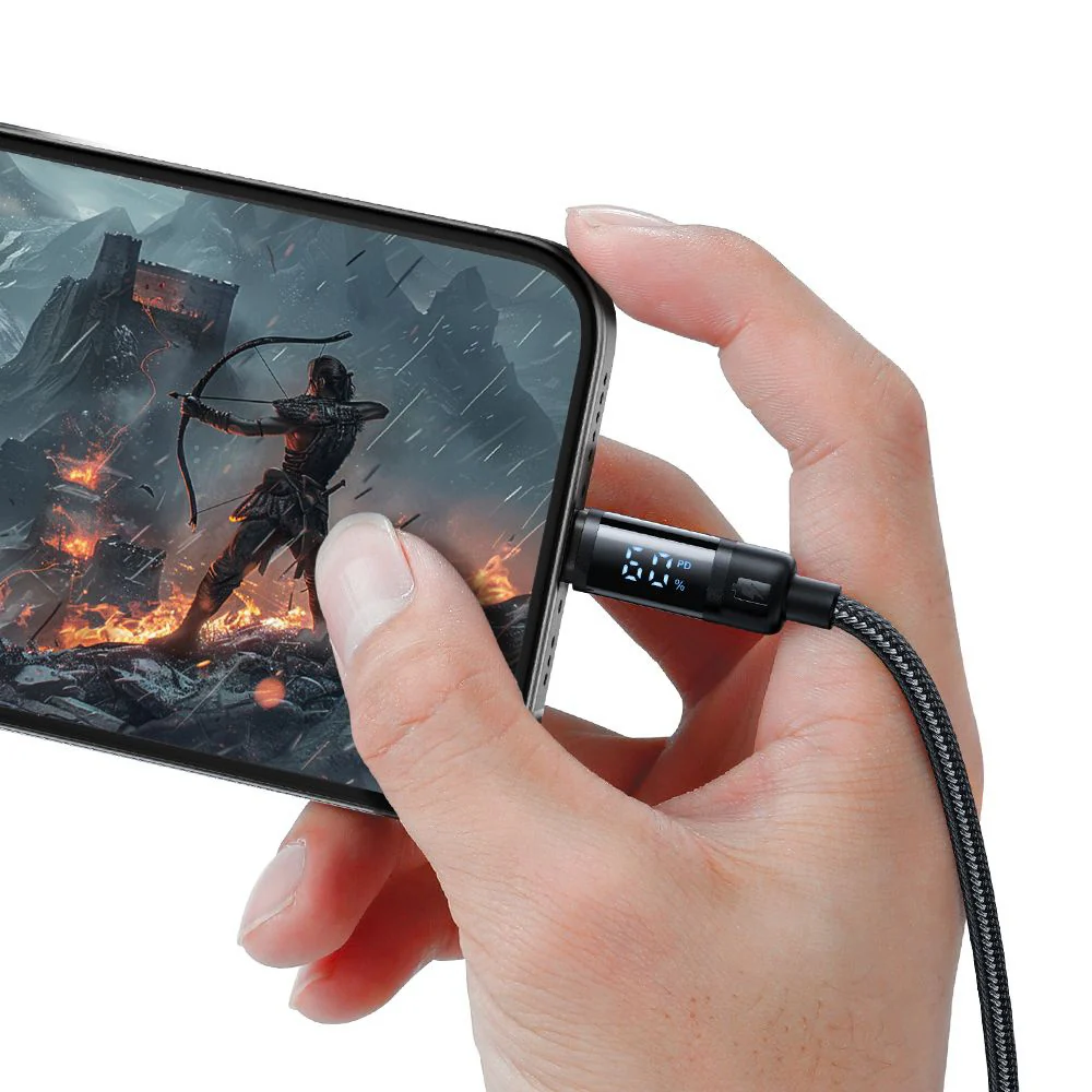 USB-C Data and Charging Cable - USB-C McDodo CA-5780 Bat Display, 60W, 1.2m, Black - Image 6