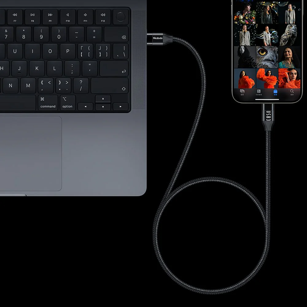 USB-C Data and Charging Cable - USB-C McDodo CA-7132, 100W, 1.2m, Black - Image 6