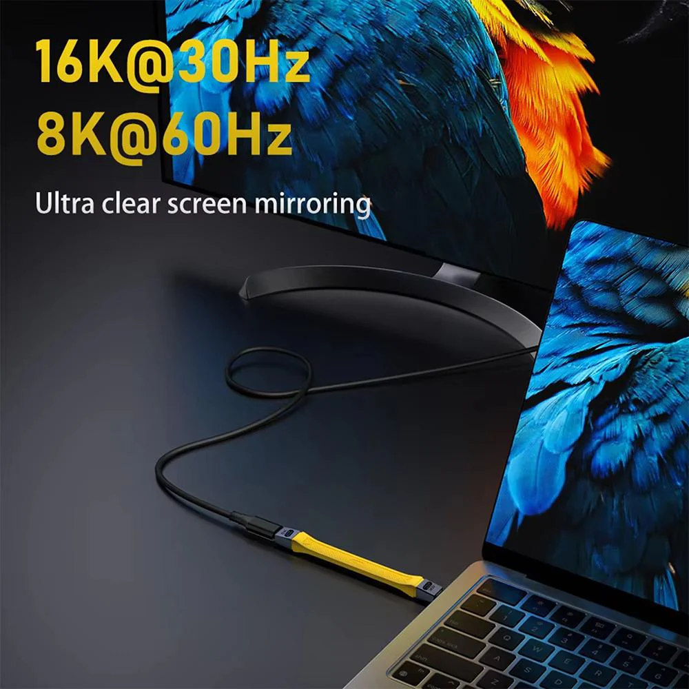 USB-C Data and Charging Cable - USB-C OEM 8K Video, 240W, 0.13m, Black - Image 6