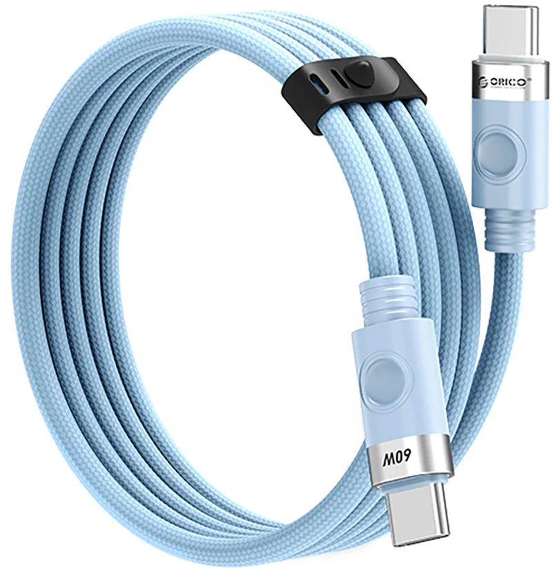USB-C Data and Charging Cable - USB-C Orico CDX, 60W, 1m, Blue - Image 2