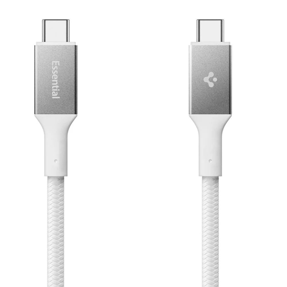 USB-C Data and Charging Cable - USB-C Spigen EB10010CC, 100W, 1m, White ACA08774 - Image 2