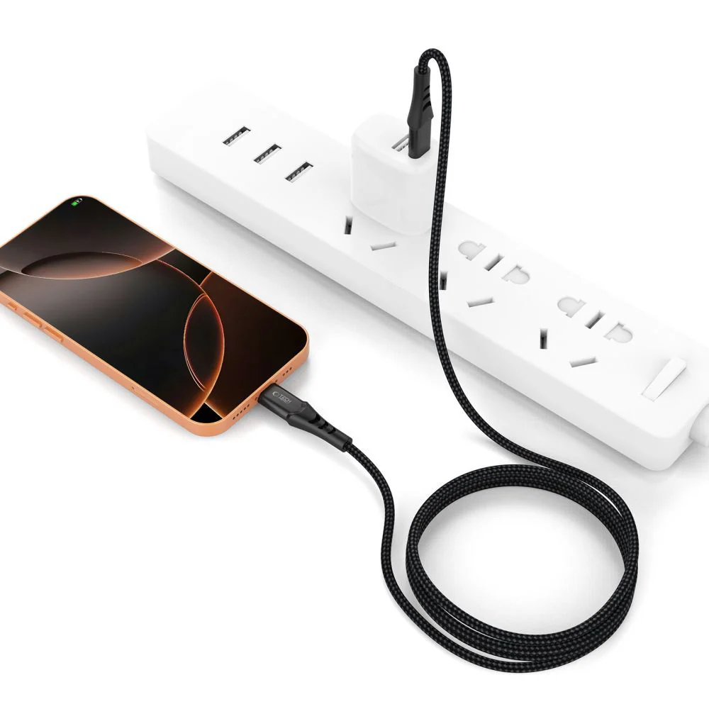 USB-C Data and Charging Cable - USB-C Tech-Protect UB11T Ultraboost, 100W, 2m, Black - Image 5