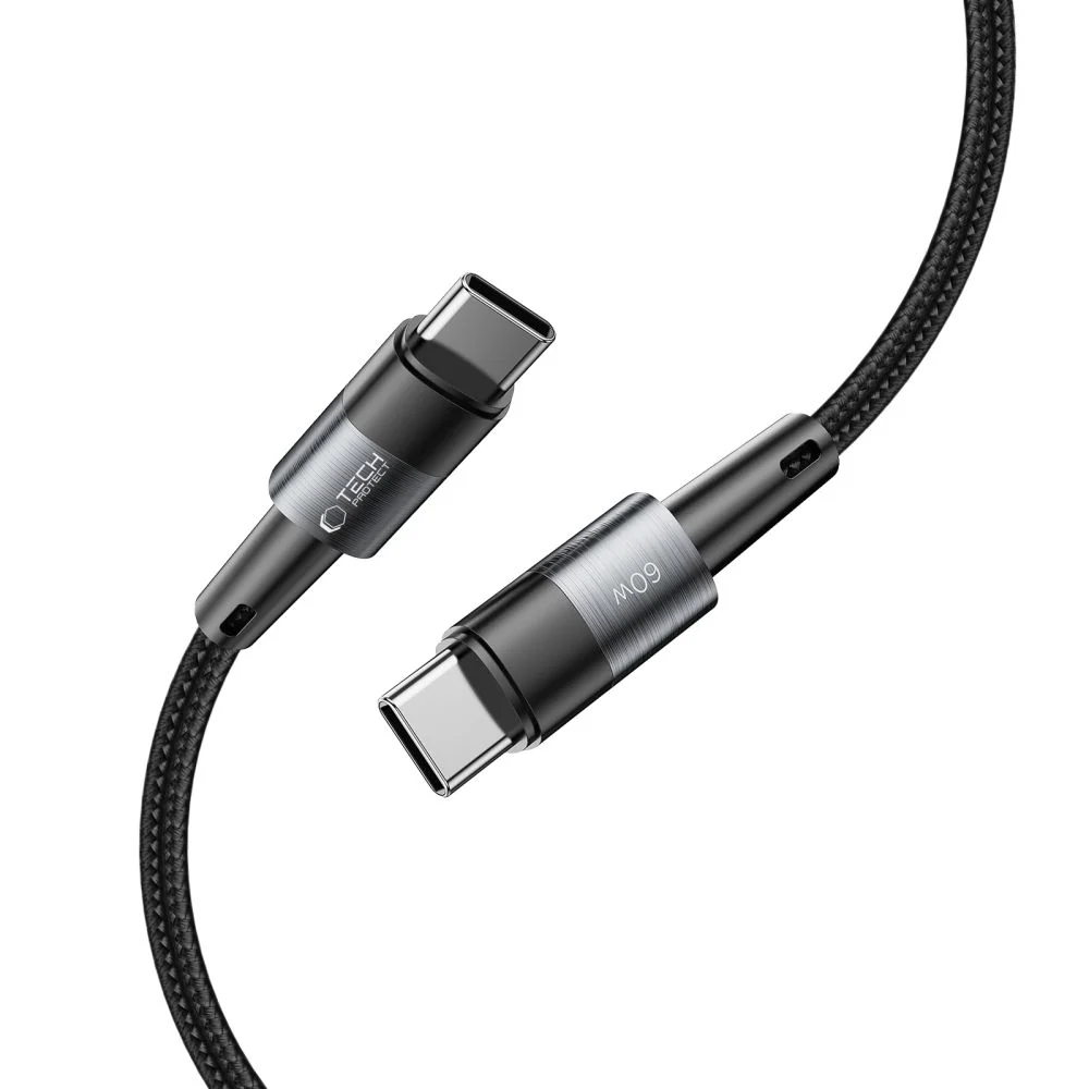 USB-C Data and Charging Cable - USB-C Tech-Protect Ultraboost, 60W, 2m, Gray - Image 3