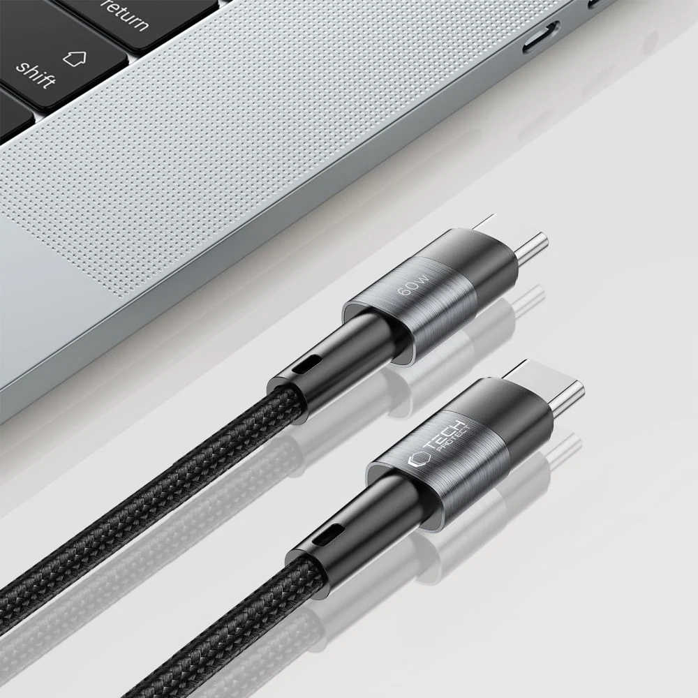 USB-C Data and Charging Cable - USB-C Tech-Protect Ultraboost, 60W, 2m, Gray - Image 4