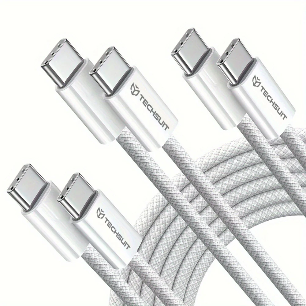 USB-C Data and Charging Cable - USB-C Techsuit PCB114D, 60W, 1m, Black - Image 7