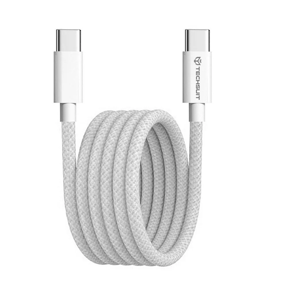 USB-C Data and Charging Cable - USB-C Techsuit PCB114D, 60W, 1m, Gray