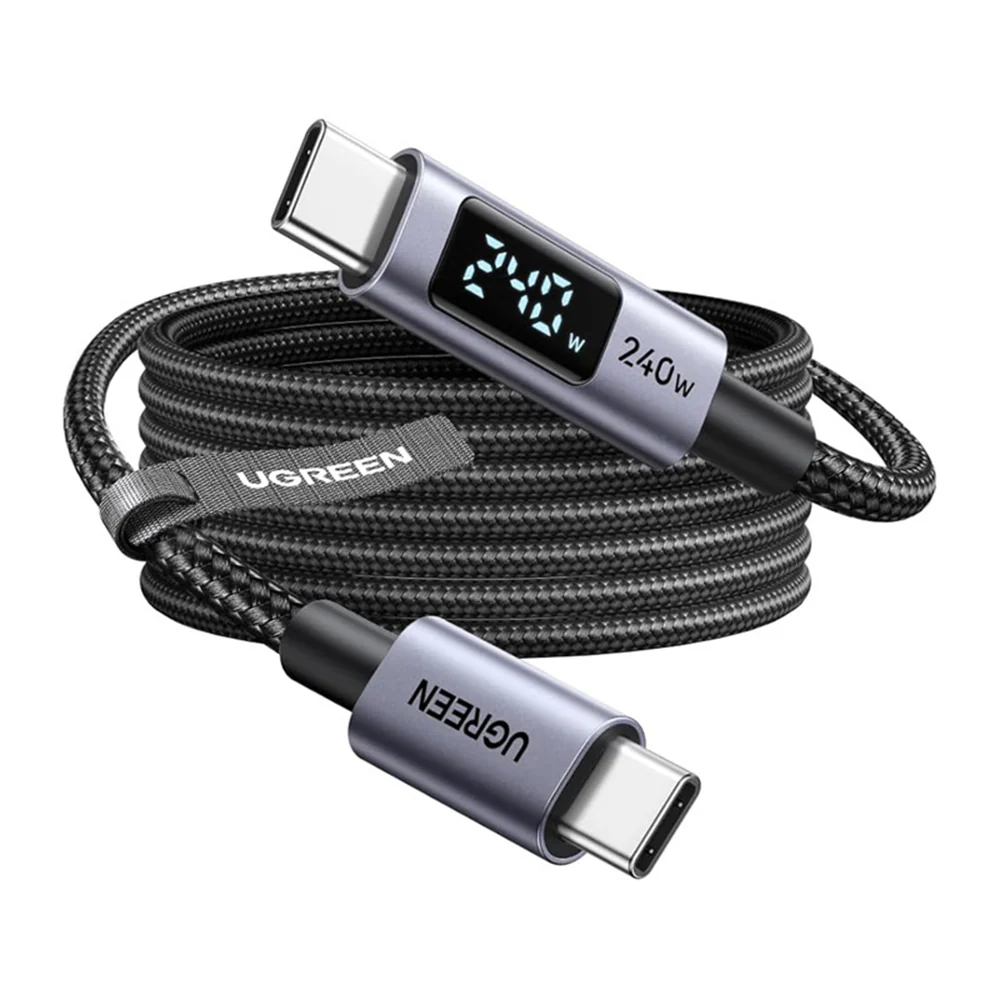 USB-C Data and Charging Cable - USB-C UGREEN 65866 Display, 240W, 1m, Gray - Image 2