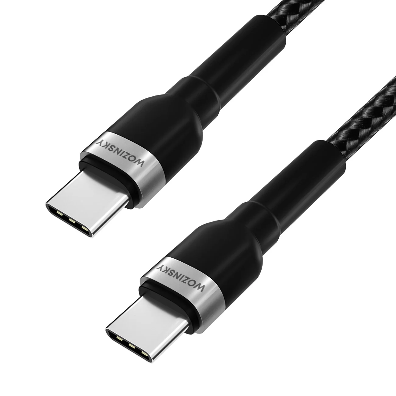 USB-C Data and Charging Cable - USB-C WZK WNBCC2, 65W, 2m, Black - Image 2