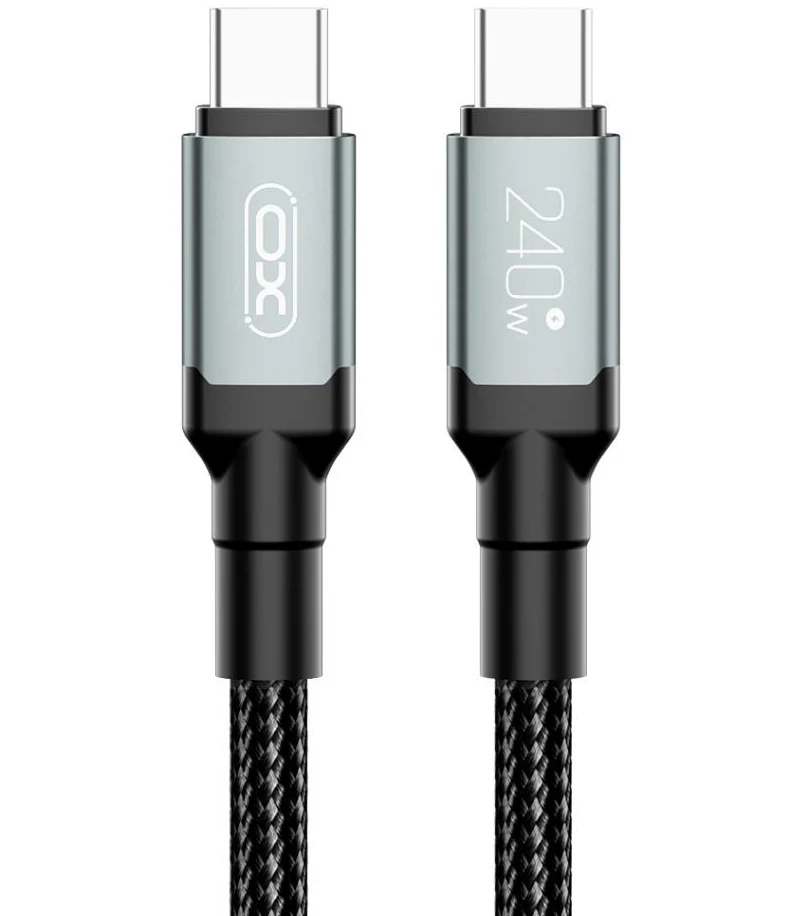 USB-C Data and Charging Cable - USB-C XO Design NB-Q264A, 240W, 1m, Black - Image 2