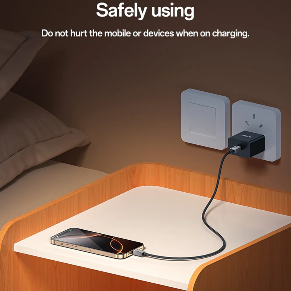 USB-C Data and Charging Cable - USB-C Yesido CA196, 60W, 1.2m, Black - Image 6