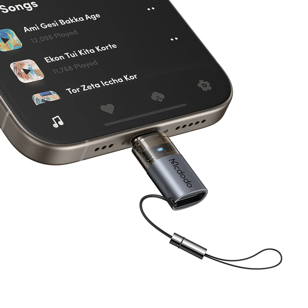 USB-C - Lightning McDodo OT-7630 Data and Charging Adapter, Black - Image 3