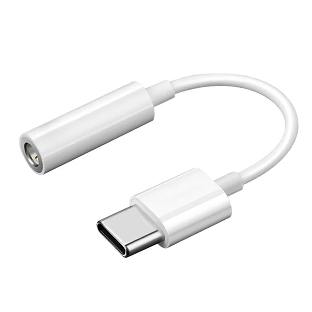 USB-C to 3.5mm Audio Adapter Techsuit AC18 MusicBox, White, Set of 2 Pieces - Image 3
